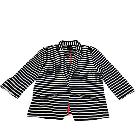 Christian Siriano Jackets & Blazers - Christian Siriano Blue With White Stripes, Red Accents, XL Jacket